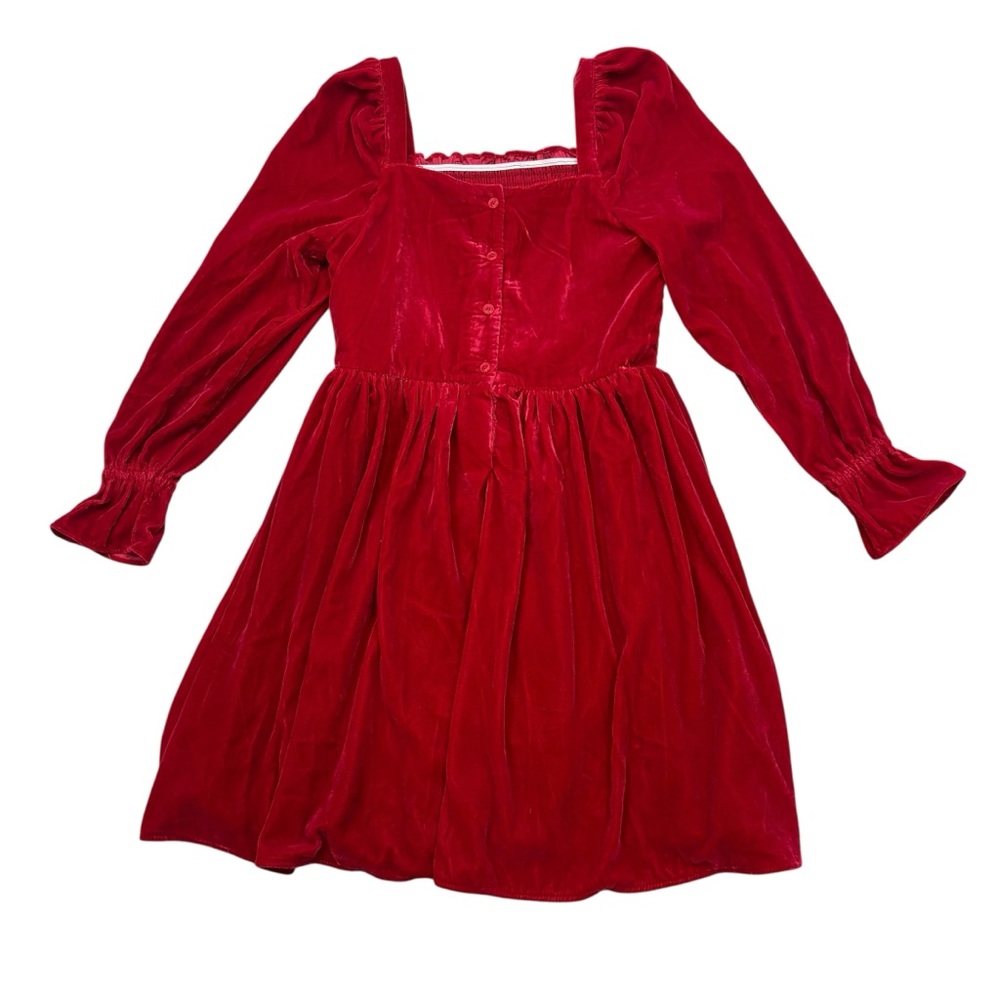 Brand new with Tags Janie and Jack The Velvet Smocked Dress Red Size 10 - Picture 6 of 13
